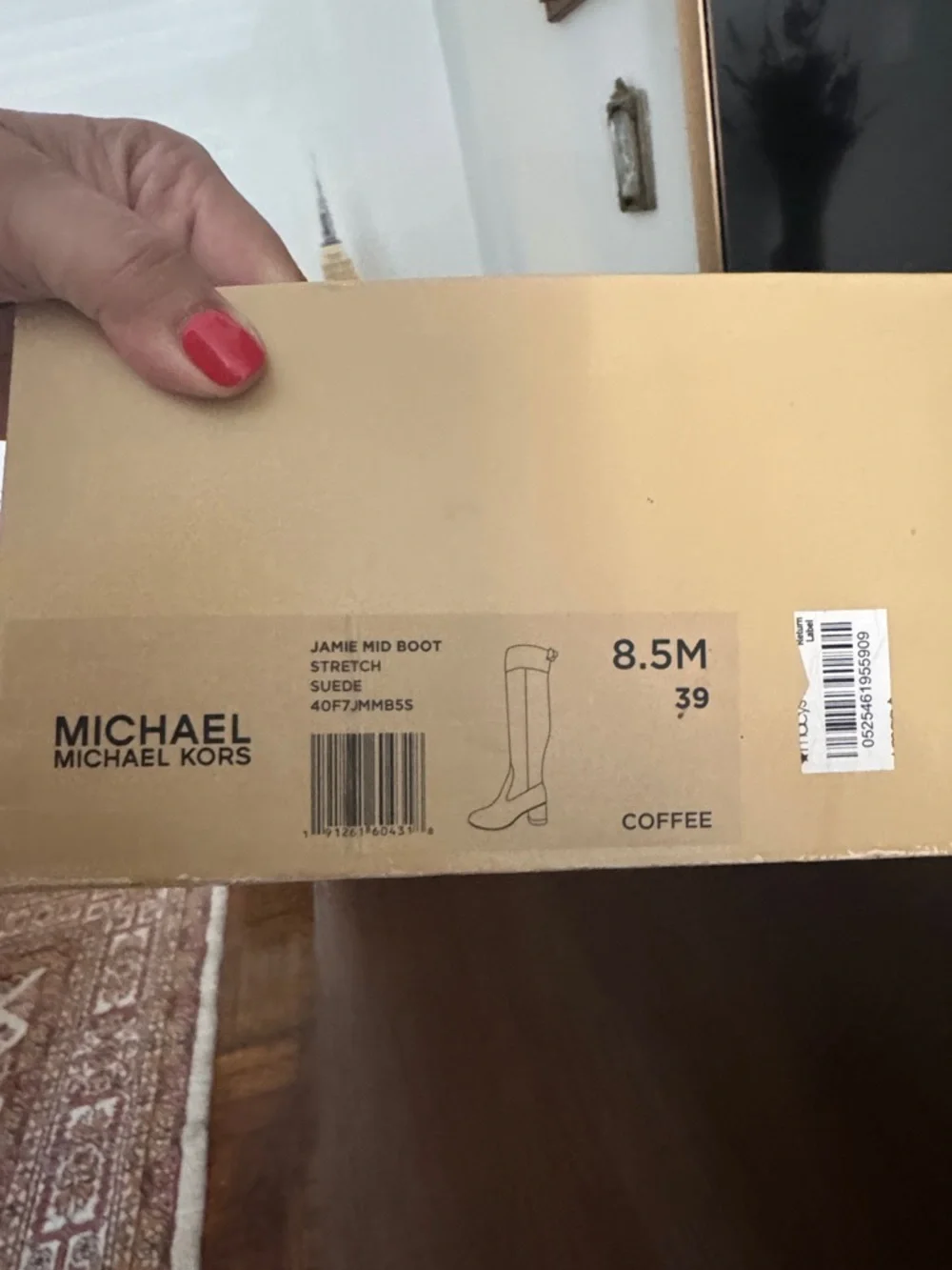 Michael Kors Brown Over-the-Knee Suede Boots with Gold Zip